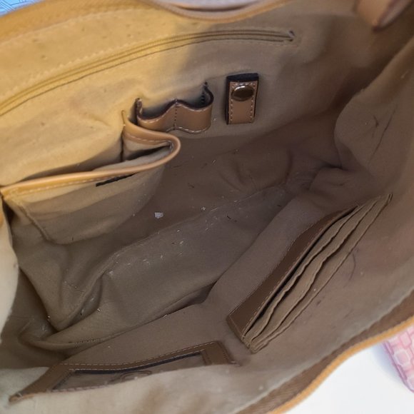 Pink Nine West Shoulder Bag Purse Geometric Pattern with Matching Coin Purse - Picture 8 of 11